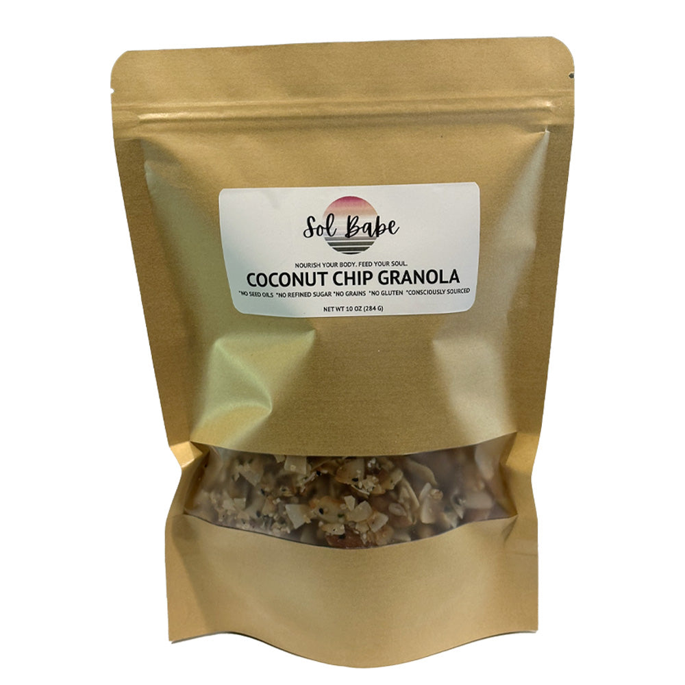 Sol Babe Coconut Chip Granola - Organic, Gluten-Free, No Refined Sugar