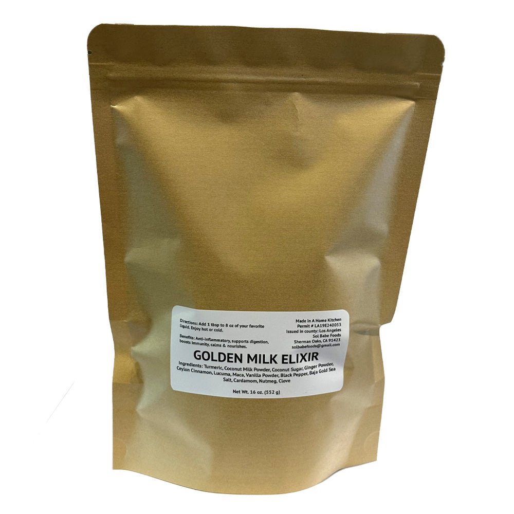 Sol Babe Golden Milk Elixir - Organic, Gluten-Free, Vegan, No Refined Sugar