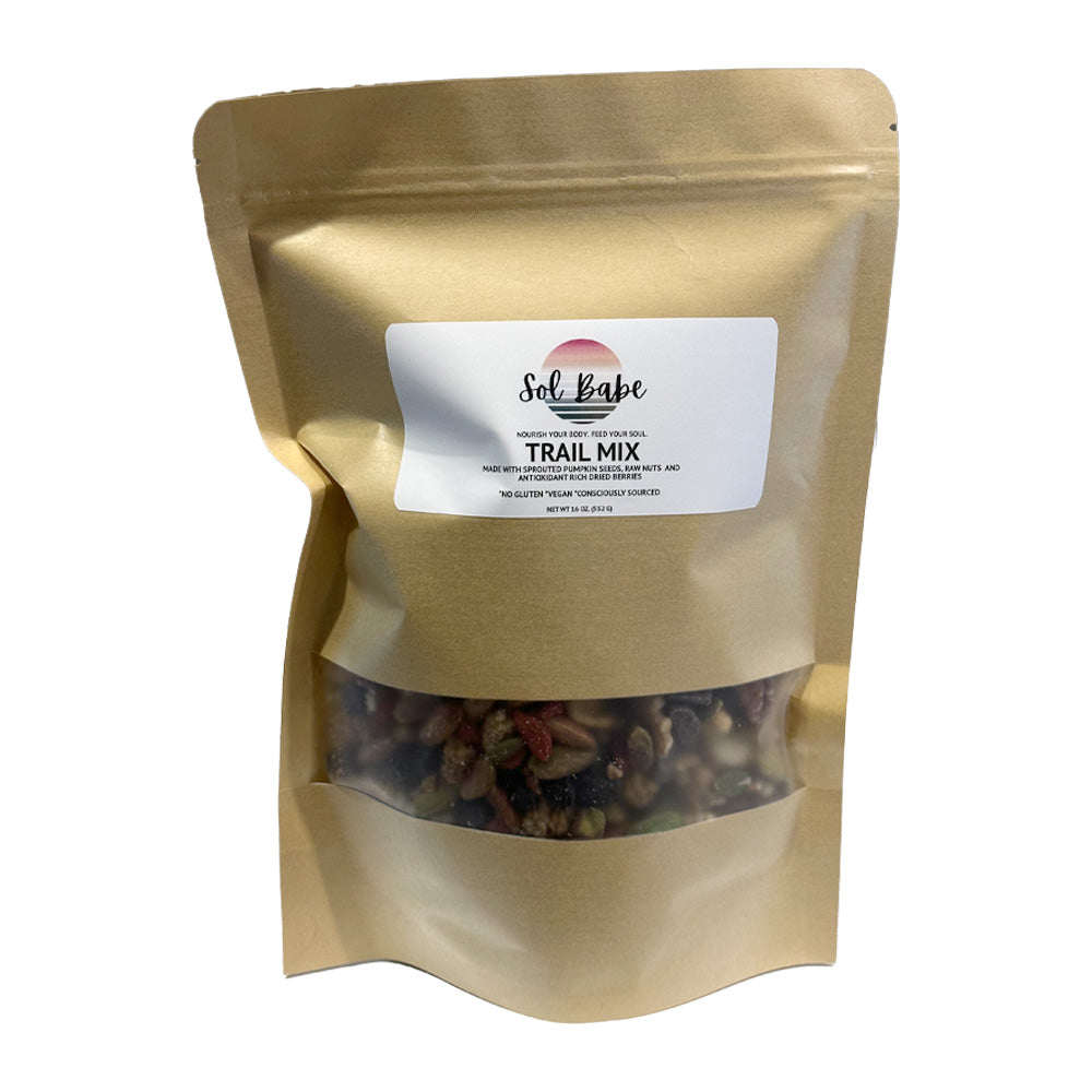 Sol Babe Superfood Trail Mix w/ Carob Chips - Organic, Gluten-Free, Vegan