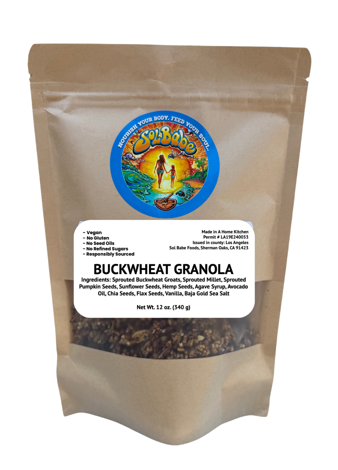 Sol Babe Buckwheat Granola - Organic, Gluten-Free, Vegan
