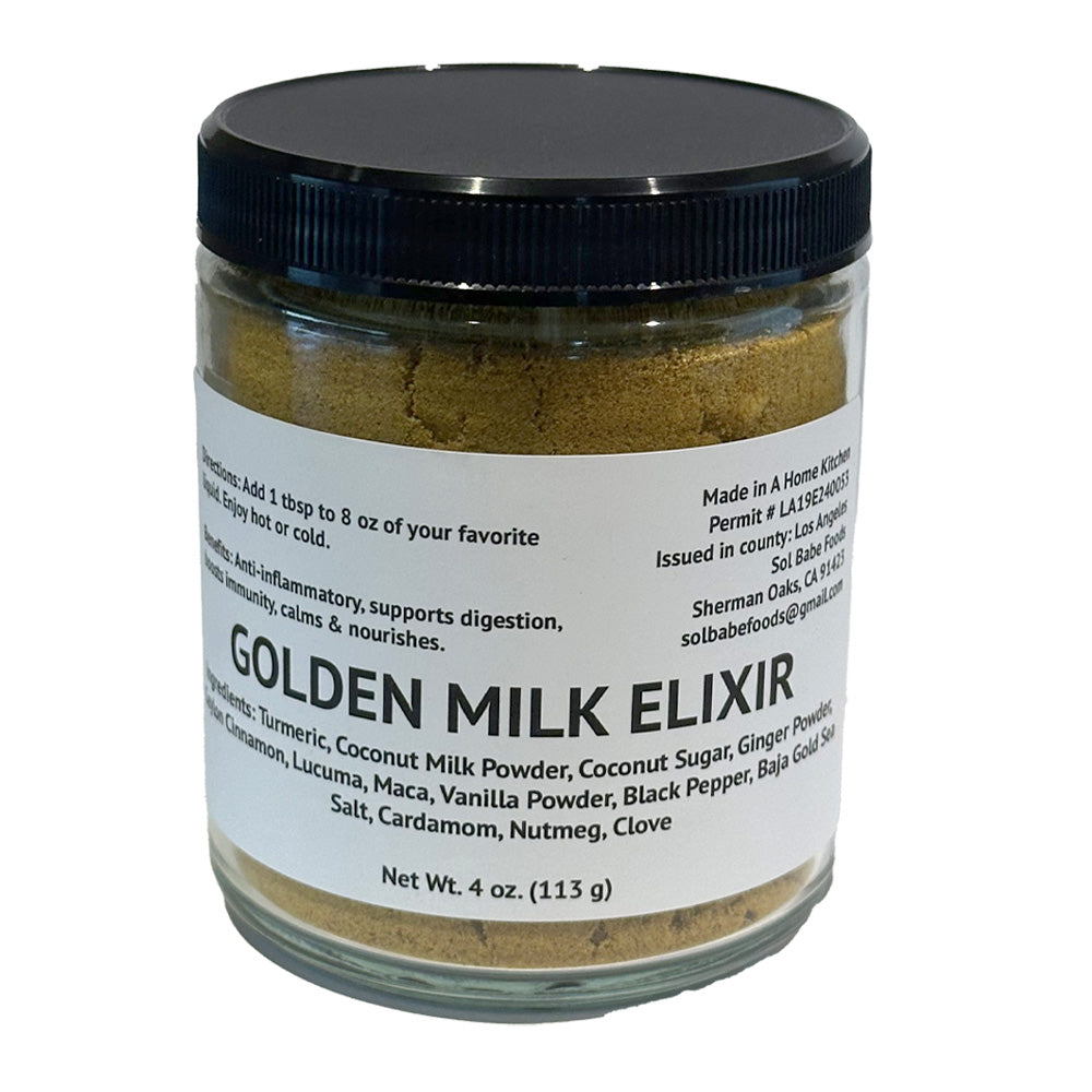 Sol Babe Golden Milk Elixir - Organic, Gluten-Free, Vegan, No Refined Sugar