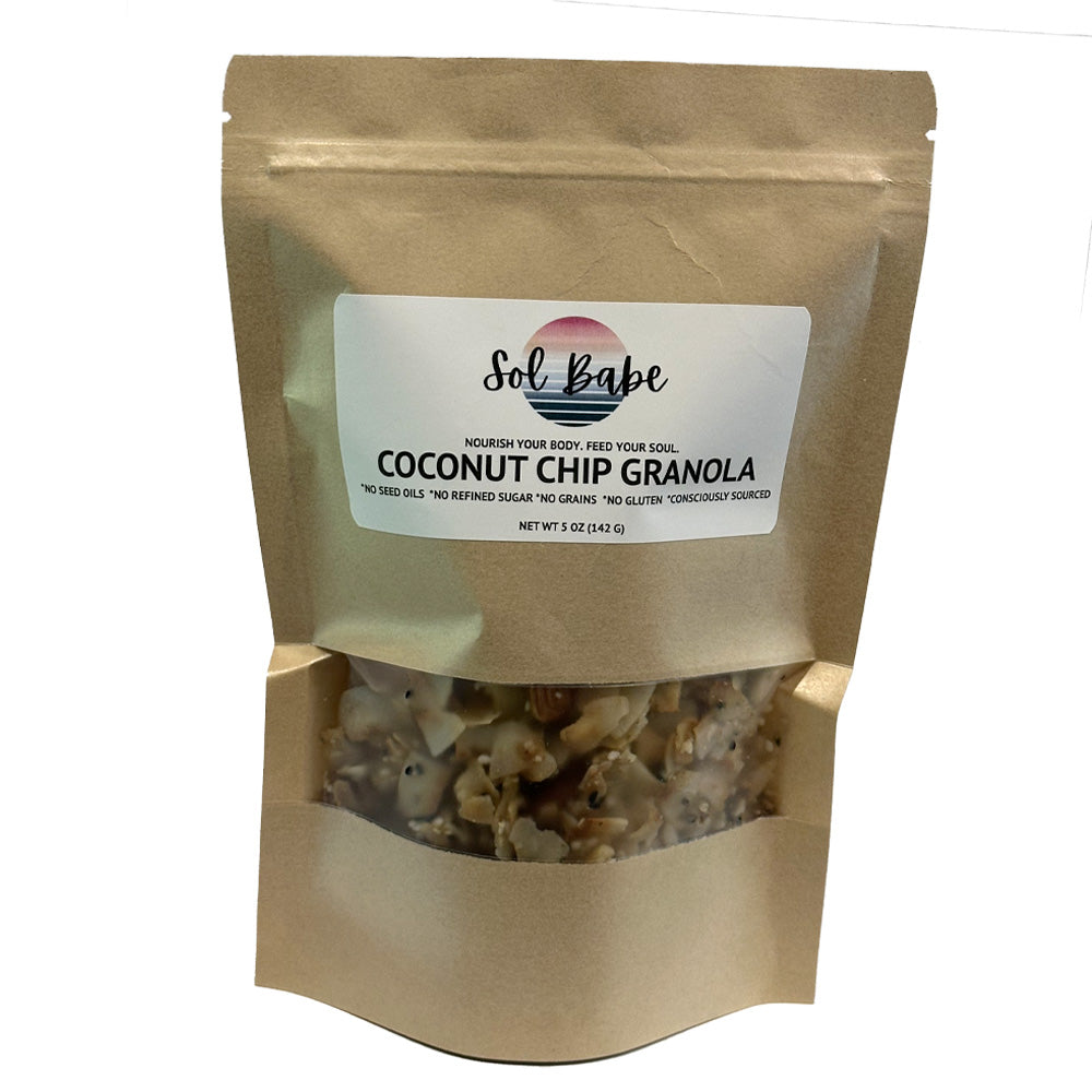 Sol Babe Coconut Chip Granola - Organic, Gluten-Free, No Refined Sugar