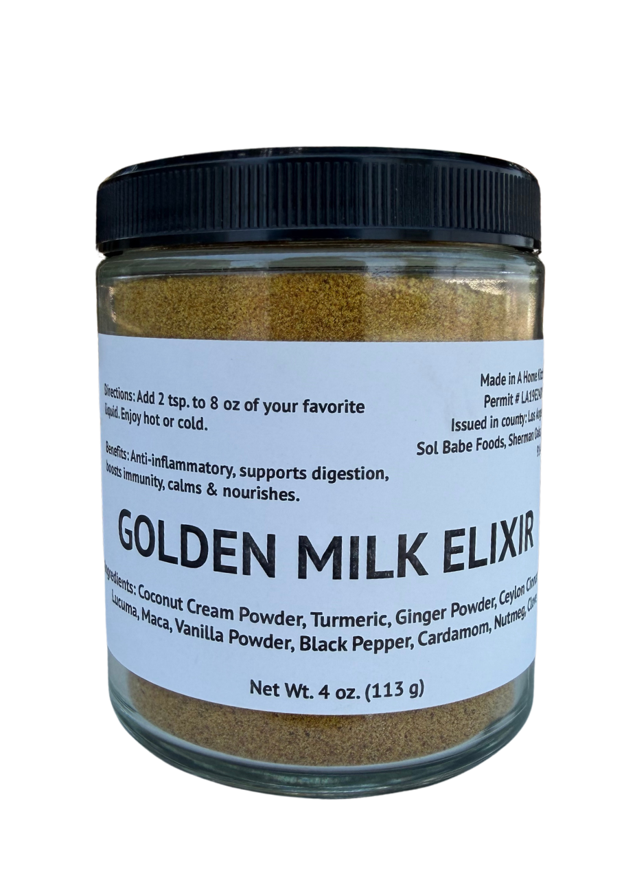 Sol Babe Golden Milk Elixir - Organic, Gluten-Free, Vegan, No Refined Sugar