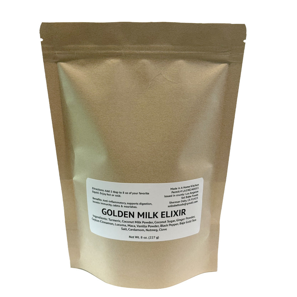 Sol Babe Golden Milk Elixir - Organic, Gluten-Free, Vegan, No Refined Sugar