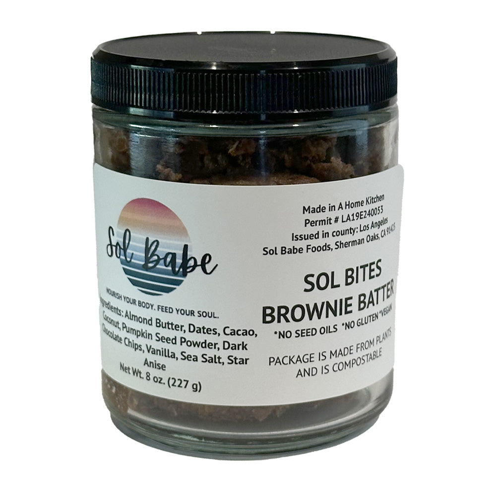 Sol Bites Brownie Batter - Organic, Gluten-Free, Vegan, No Seed Oils