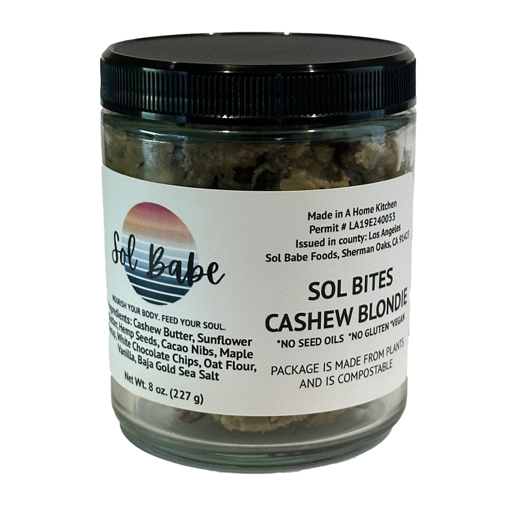 Sol Bites Cashew Blondie - Organic, Gluten-Free, Vegan, No Seed Oils