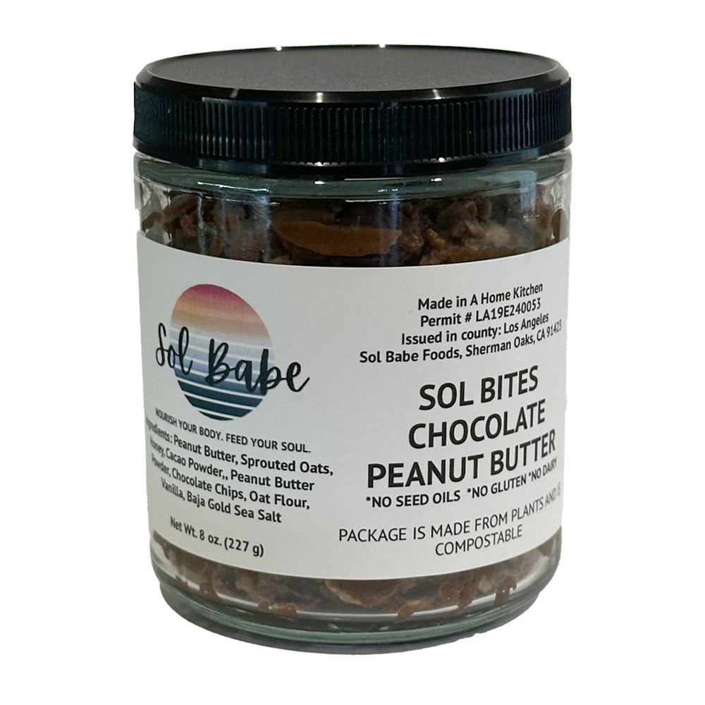 Sol Bites Chocolate Peanut Butter - Organic, Gluten-Free, No Seed Oils