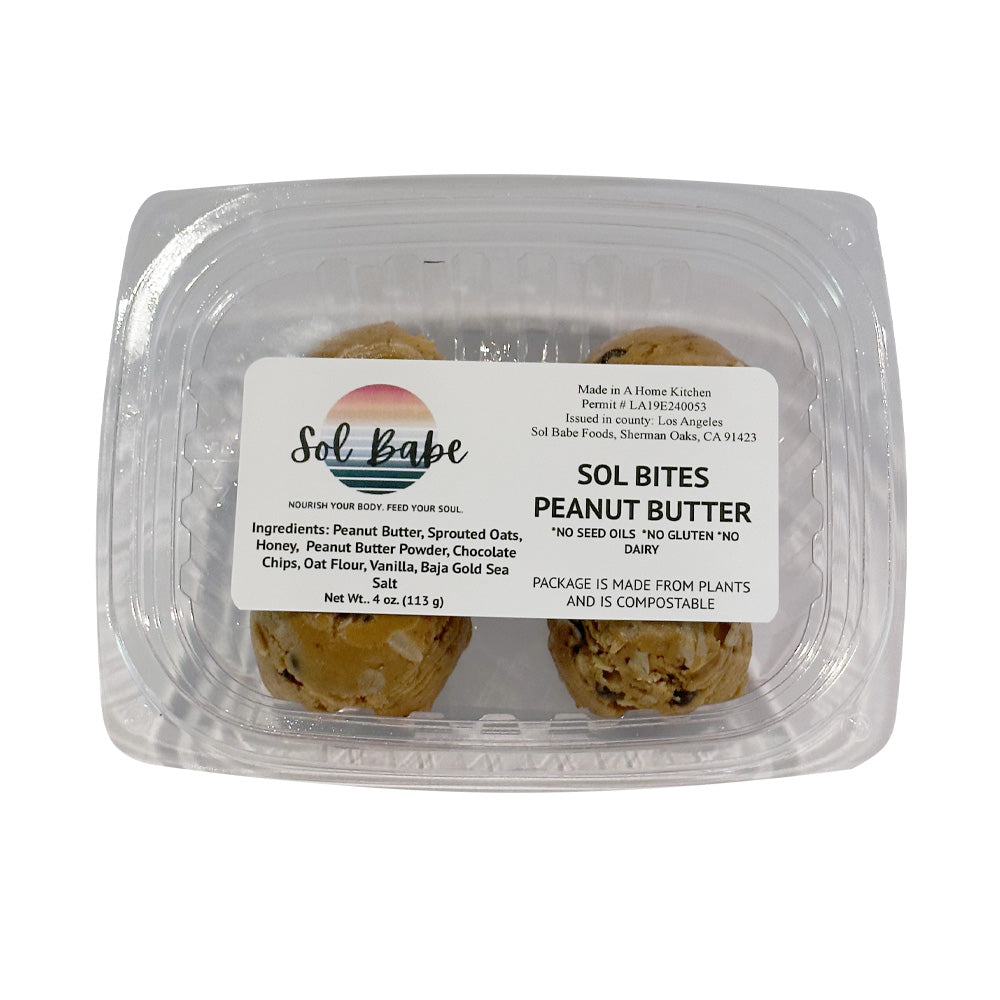 Sol Bites Peanut Butter - Organic, Gluten-Free, No Seed Oils